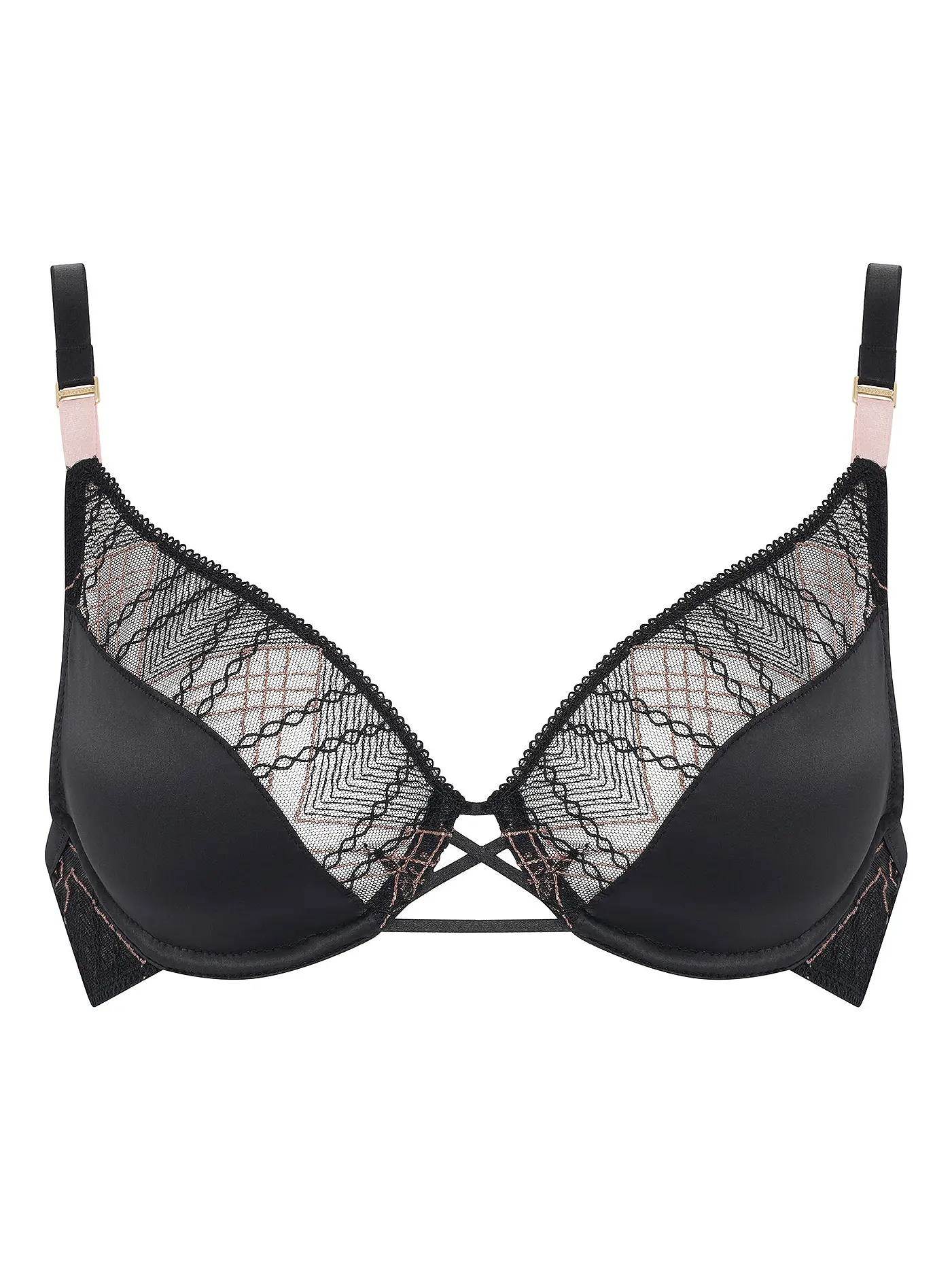 CHANTELLE | BH mit Bügel MEMENTO schwarz / pink lurex | 